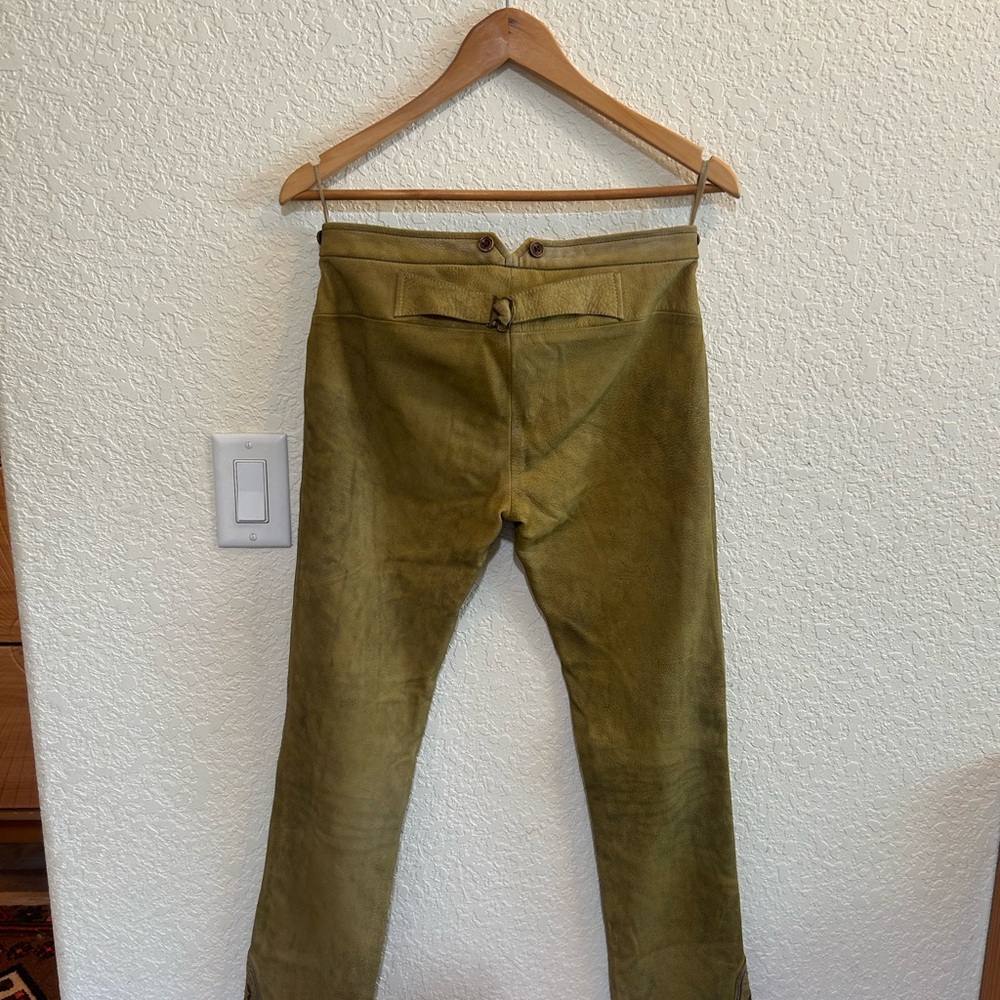 VINTAGE - RALPH LAUREN 1980’s Floral Embroidered Leather Pants - RARE ! - Picture 6 of 13